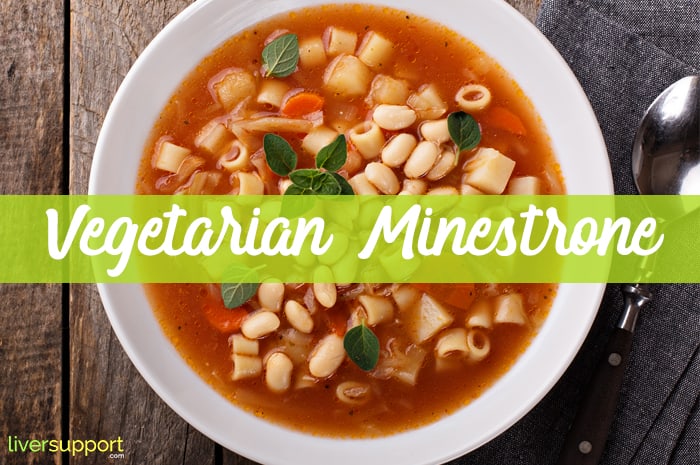 Liver-friendly vegetarian minestrone soup