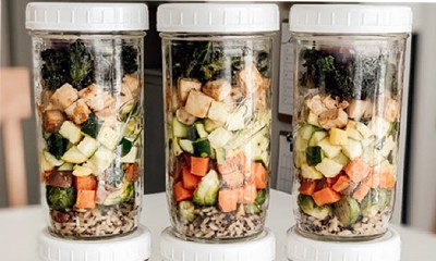 Make Ahead - Roasted Veggie Lunch Jars - LiverSupport.com