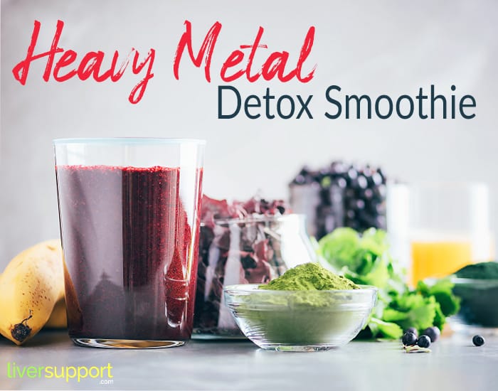 Heavy metal detox smooth surrounded by its included ingredients
