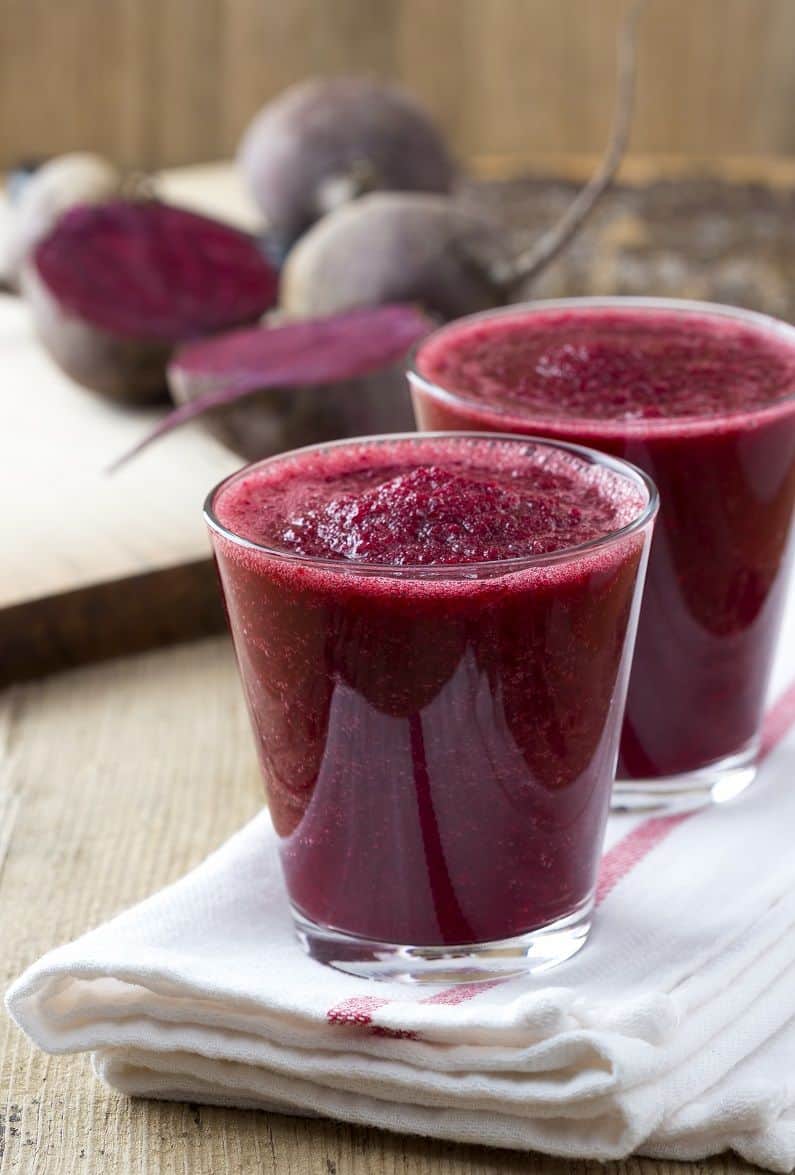 Red Antioxidant Smoothie made with UltraNourish.