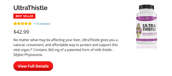 UltraThistle is the World’s Highest Potency Most Effective Milk Thistle