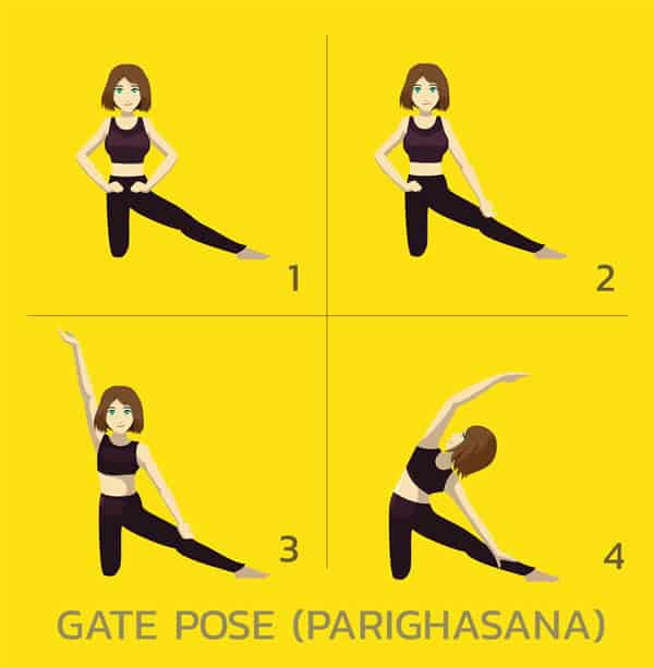 Gate pose is a good yoga pose for liver health.